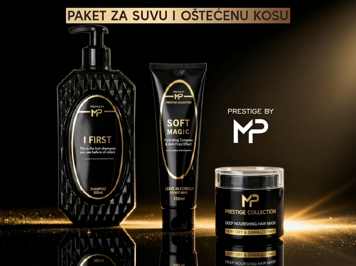 Paket za suvu i oštećenu kosu + MASAŽER I SERUM